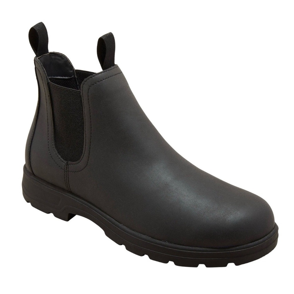 Black Leather Chelsea Boots